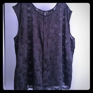 Black textured blouse